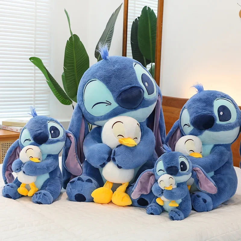 Stitch and Donald Duck Hug Plush Toys
