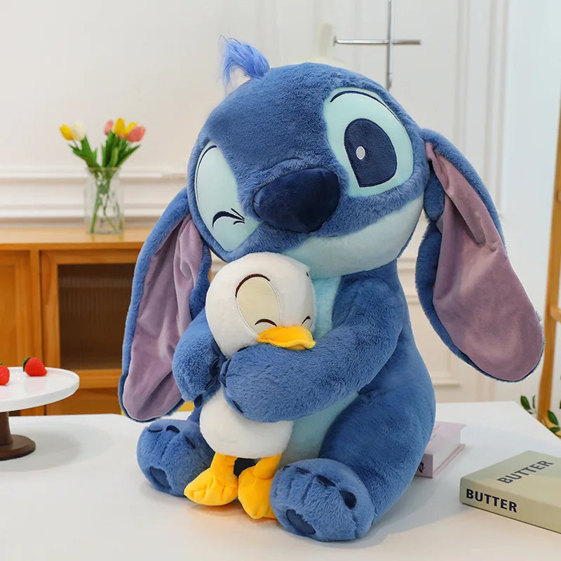 Stitch and Donald Duck Hug Plush Toys